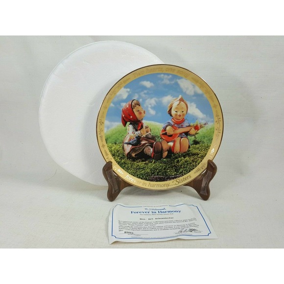 M.J. Hummel Forever In Harmony Sisters Plate Collection Danbury Mint CDB39 - Picture 2 of 6